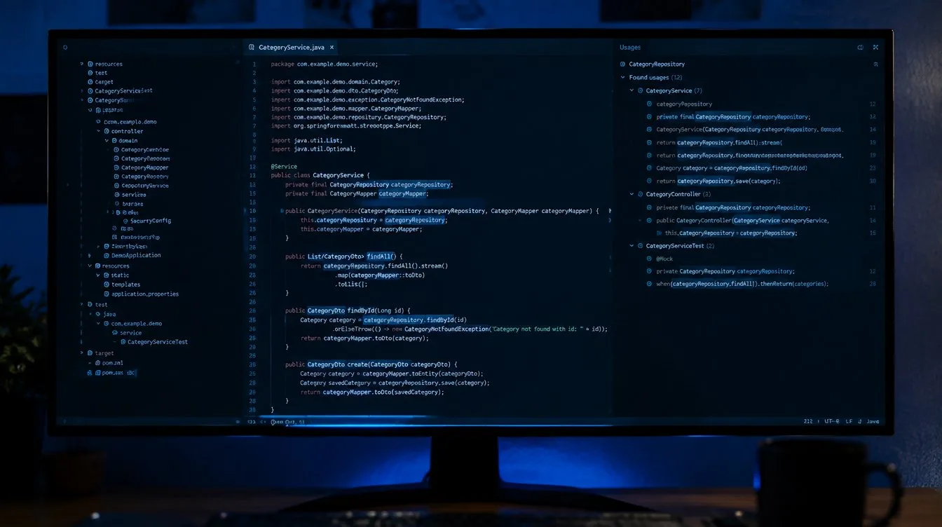 Java source browsing in an editor